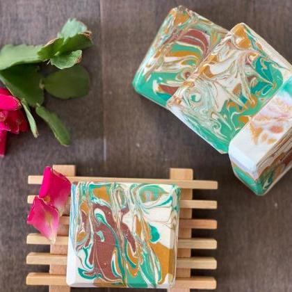 Natural Handmade Soap, Swirl Design..